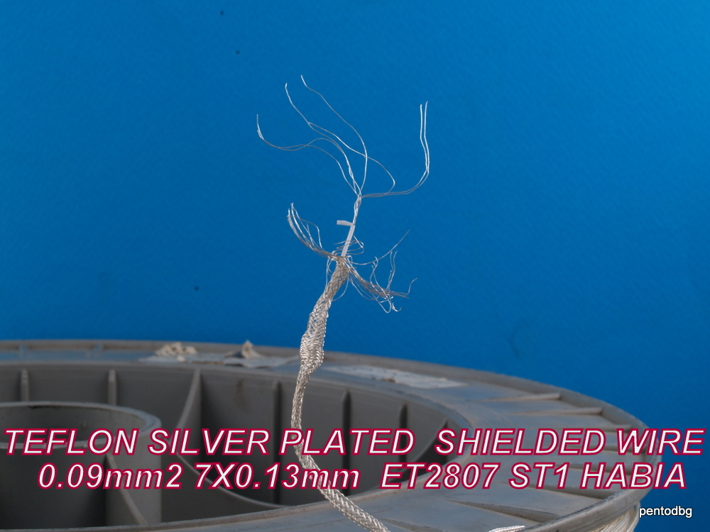 10m 1X0.09mm2 28 AWG SILVER PLATED SHIELDED TEFLON CABLE ET2807 ST1 HABIA