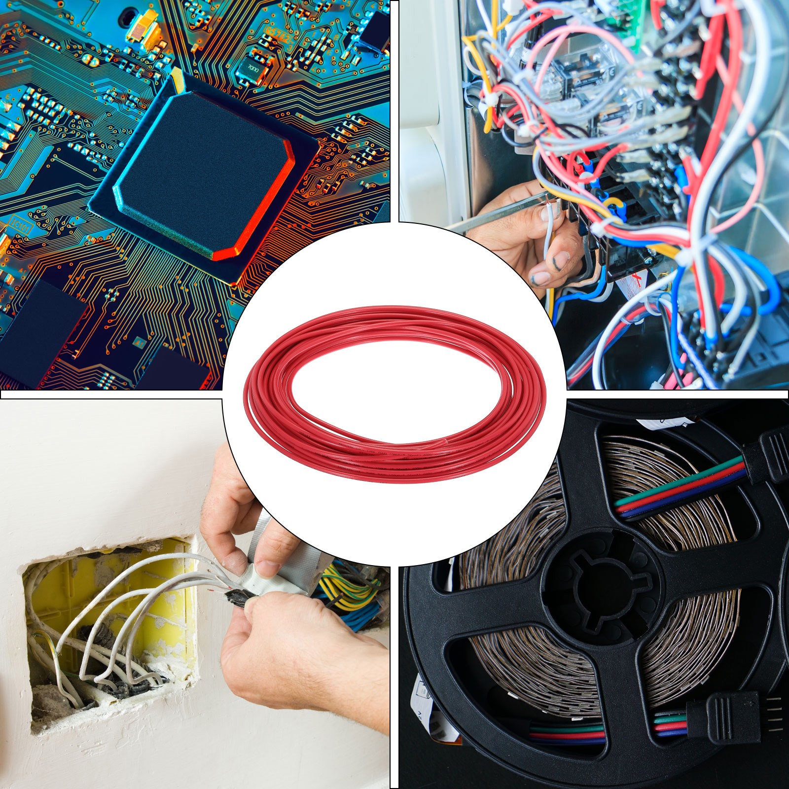50 Feet 10 AWG Gauge THHN Stranded Red Copper Building Wire 600V