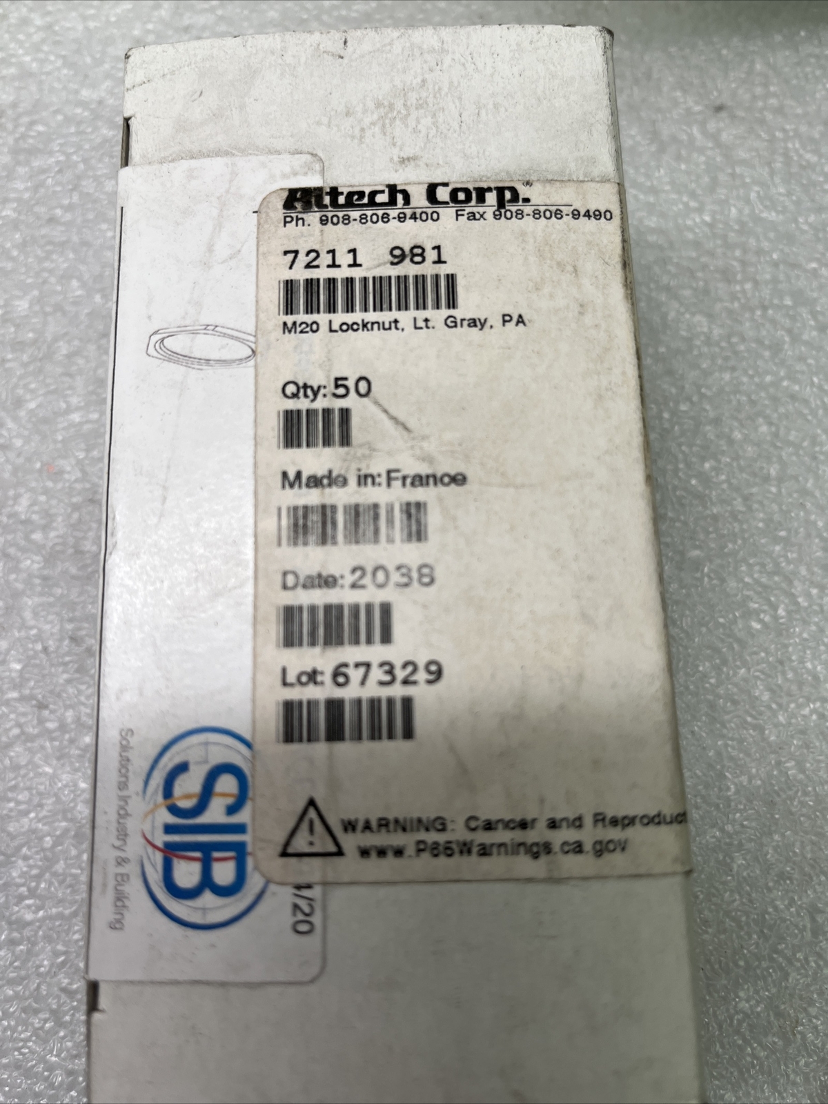 (Lot Of 25) Altech Corp. 7211981 M20 Locknut 7211 981 (OVER 500 PCS AVAILABLE)