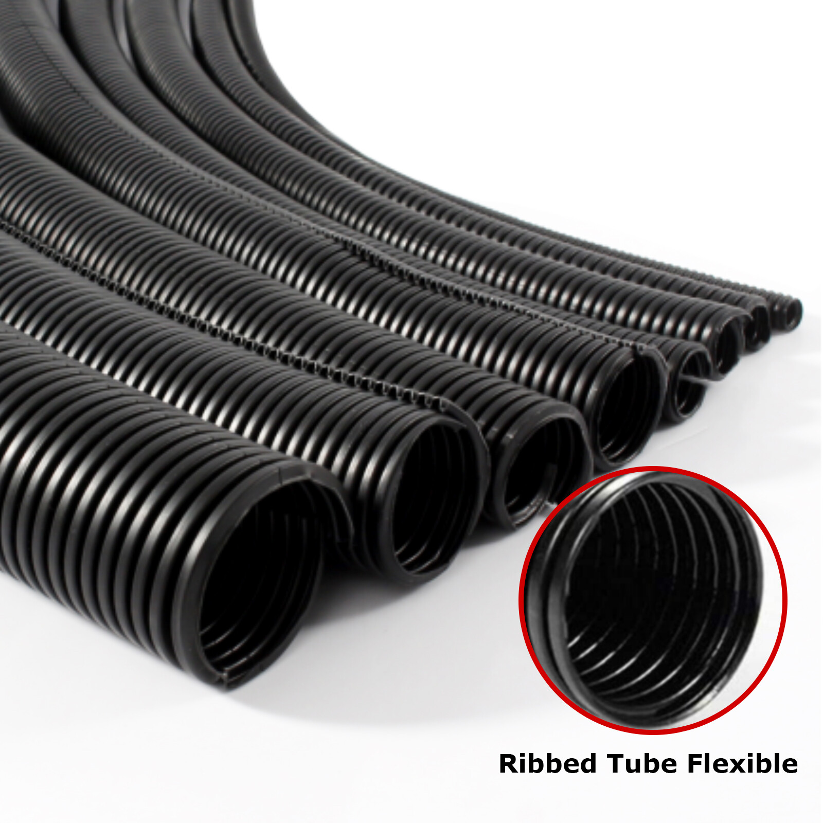 Split Conduit Wire Loom Tubing Wrap Protector Cable Sleeve Flex but Strong Lot