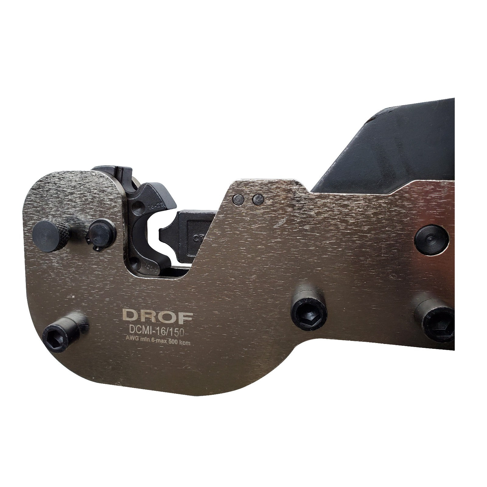 Crimping tool for wire/cable/terminals from 6-250 AWG/kcmil Rotating dies-INDENT