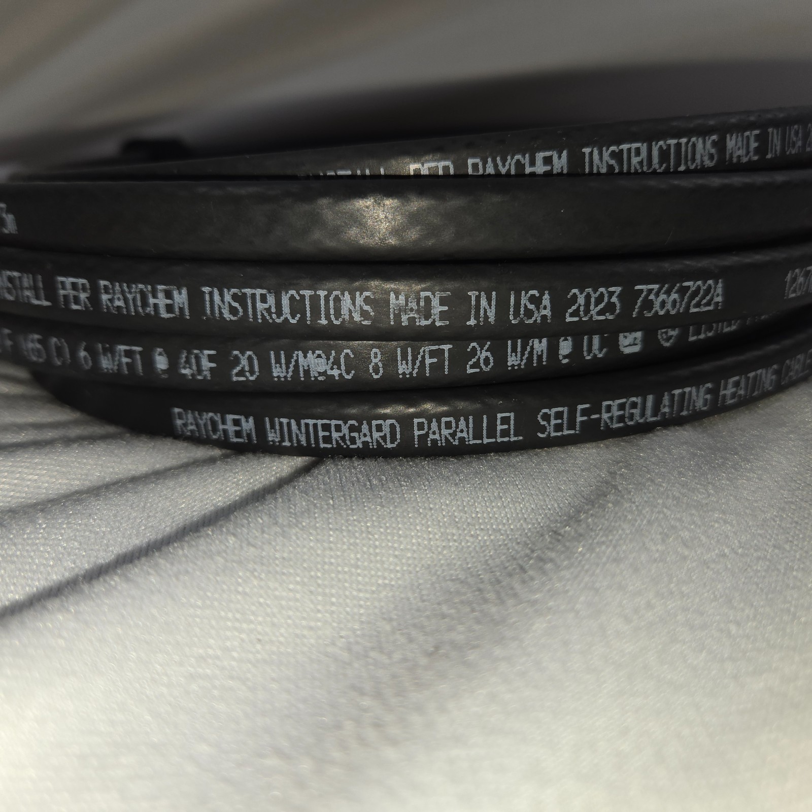 Raychem nVent Wintergard Self-Regulating Heating Cable 21.6′ H622 240V 24A Max