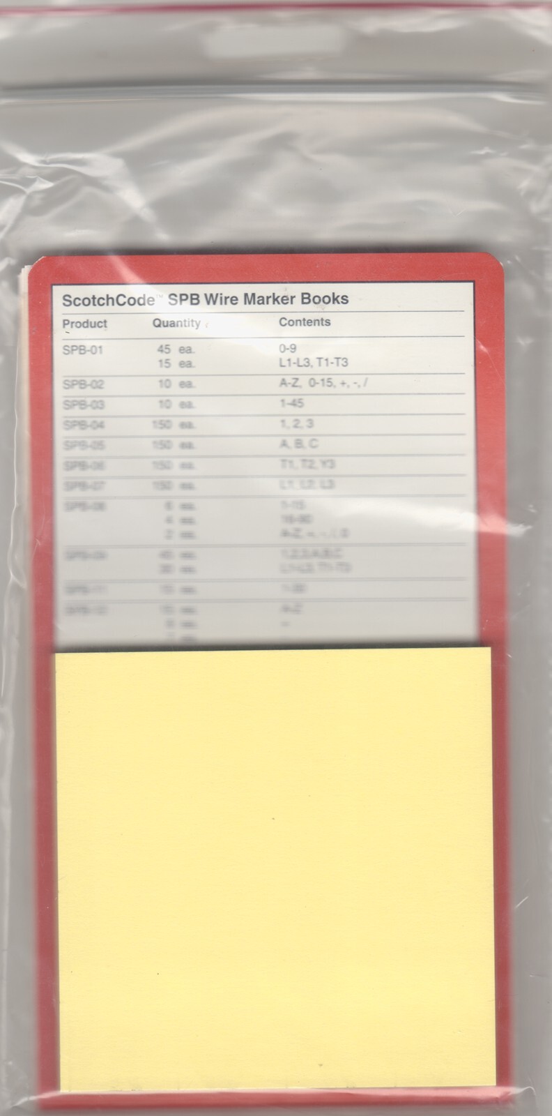 3M Scotchcode Wire Markers SPB-16-State Numbers, Letters & Symbols