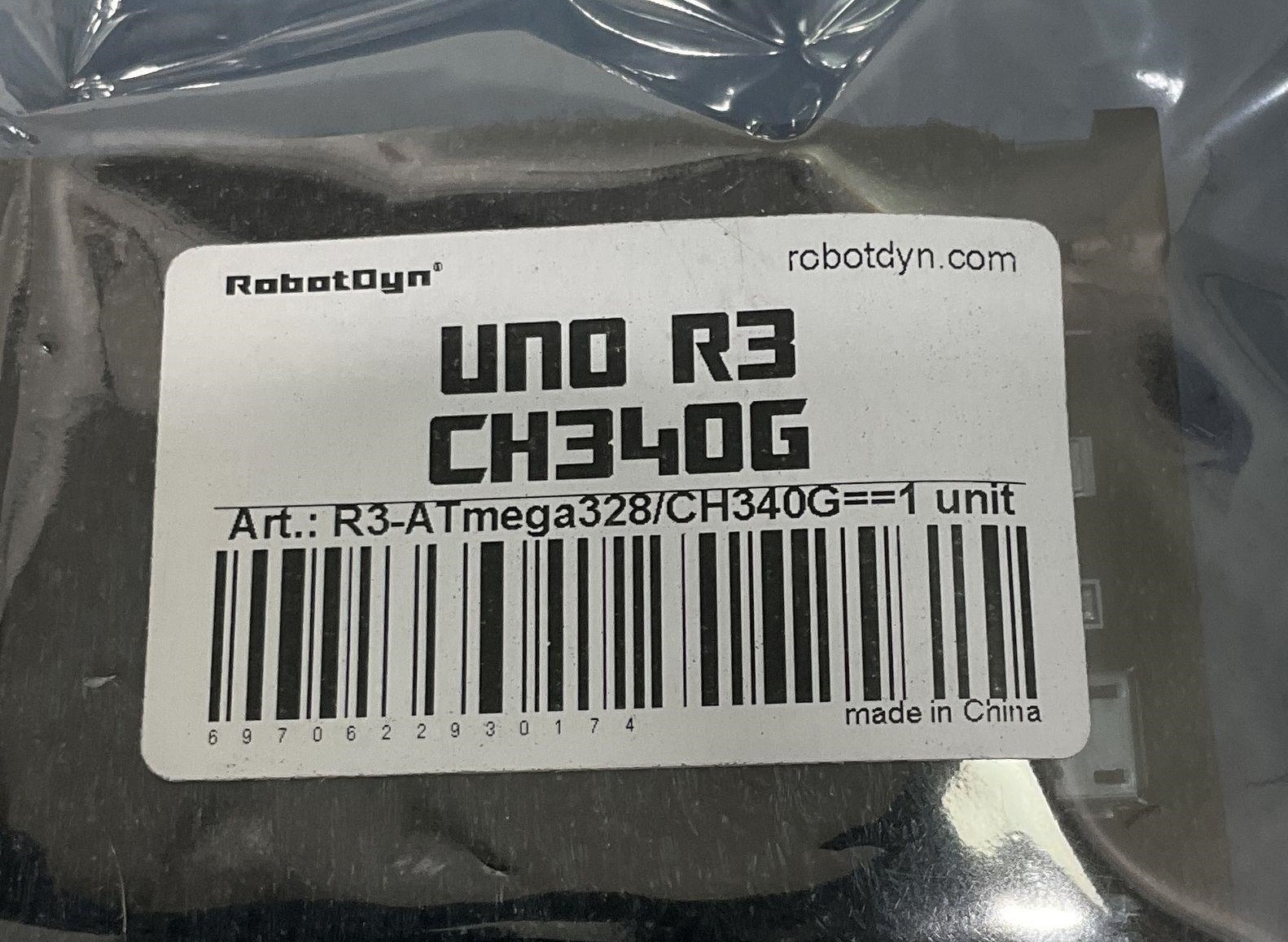 RobotDyn Uno R3 ATmega328P CH340G Clone Arduino Micro-USB