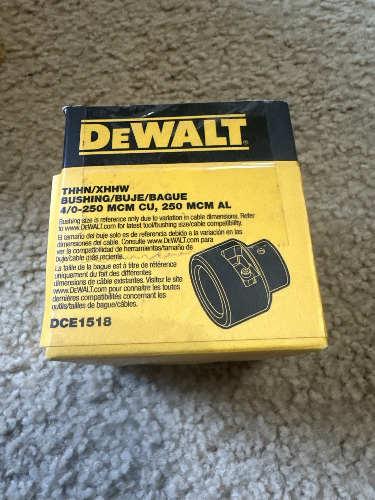 DEWALT DCE1518 1 AWG THHN&XHHW CU / 1/0 THHN&XHHN AL Bushing