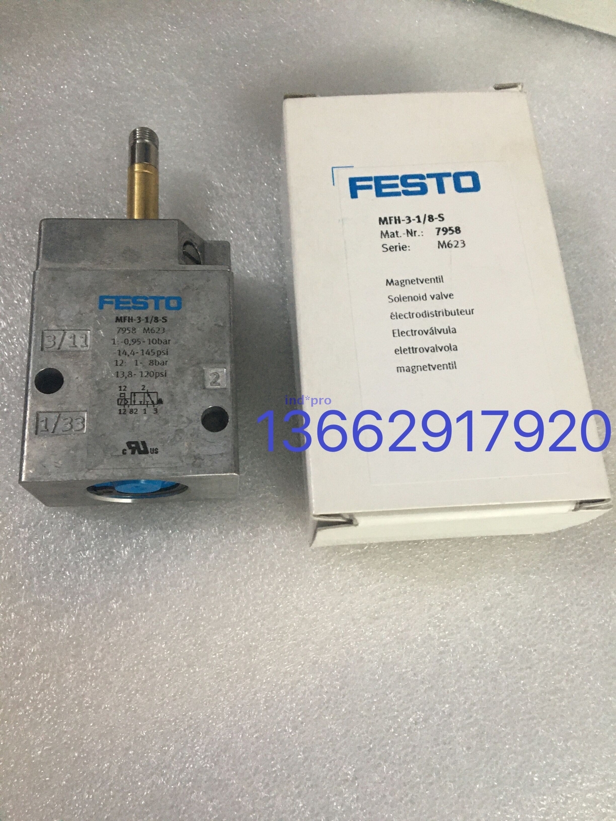 1pc solenoid valve MFH-3-1/8-S (7958)