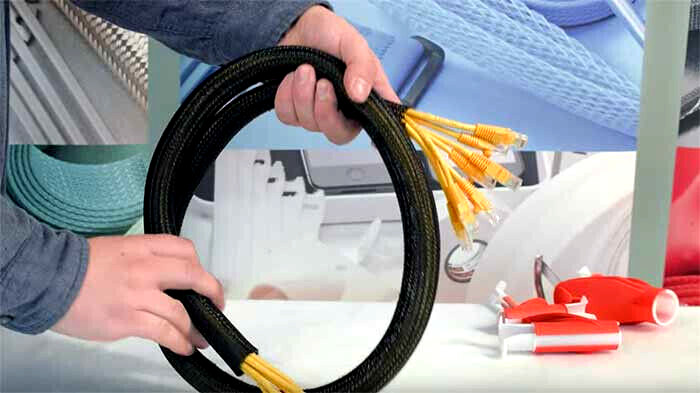 50 FT. 1 1/2″ Black Expandable Wire Cable Sleeving Sheathing Braided Loom Tubing