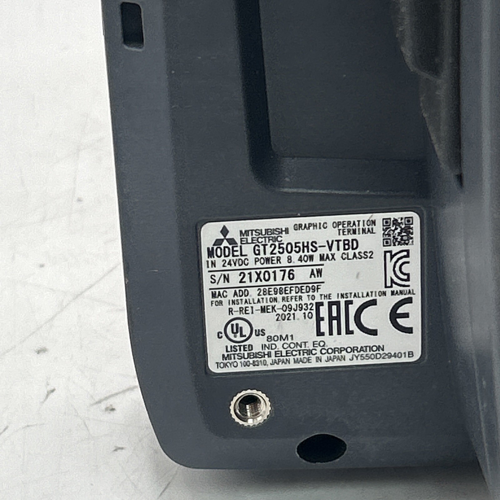 MITSUBISHI ELECTRIC GT2505HS-VTBD PLC TOUCH PANEL HMI INTERFACE