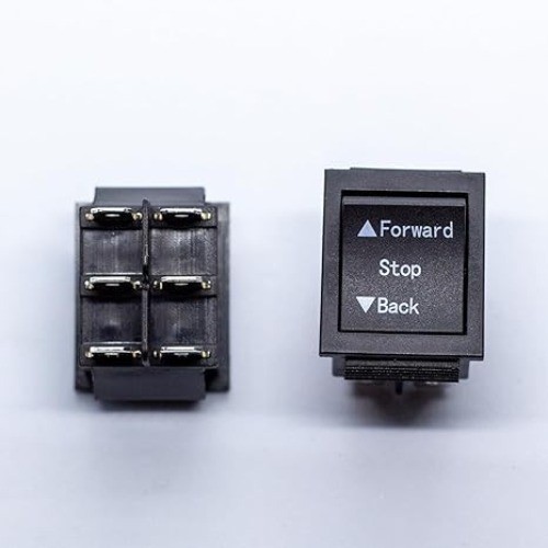 2 Pcs Universal Forward Reverse Switch for 6V 12V 24V Power Wheels, Forward Stop