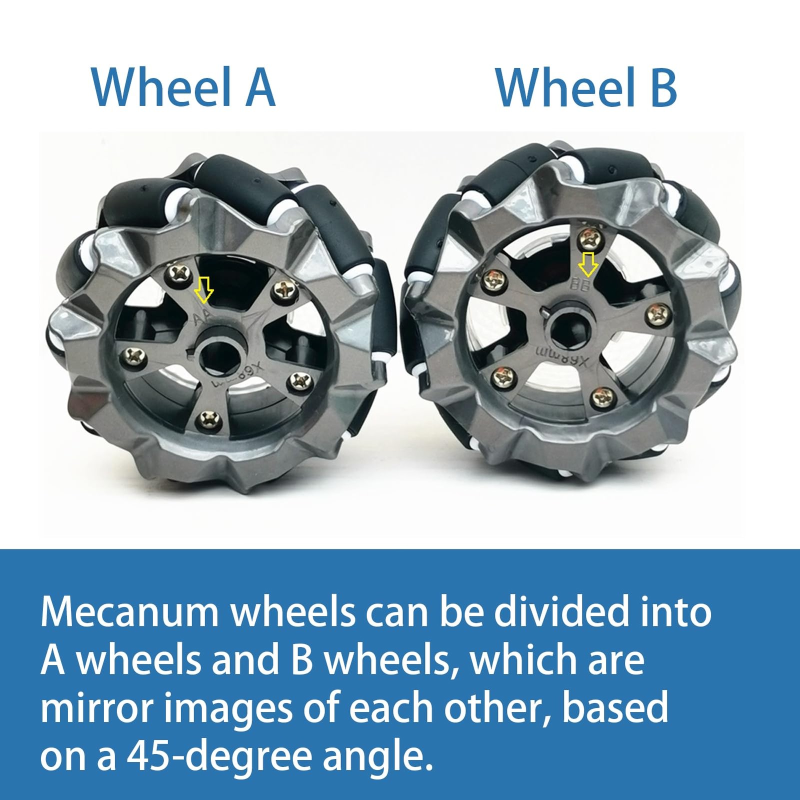 DIY Mecanum Wheel Robot Car Kit 4WD Metal Chassis With Encoder For Arduino