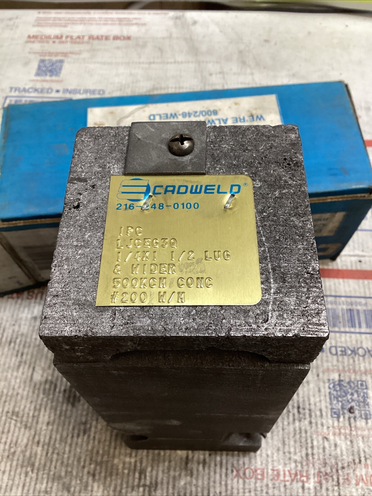 ERICO CADWELD IPC LJCEG3Q 1/4×1 1/2 LUG 500 CONC RUN & TAP #200 CART ED4U 3295