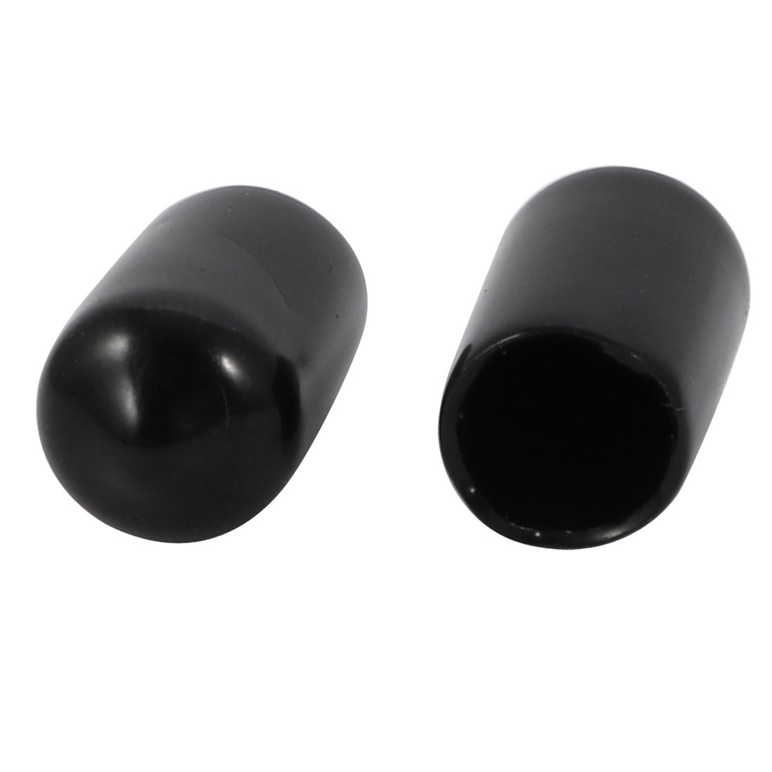 200 Pcs 9.5mm Inner Dia PVC Vinyl End Cap Bolt Screw Thread Protector Black