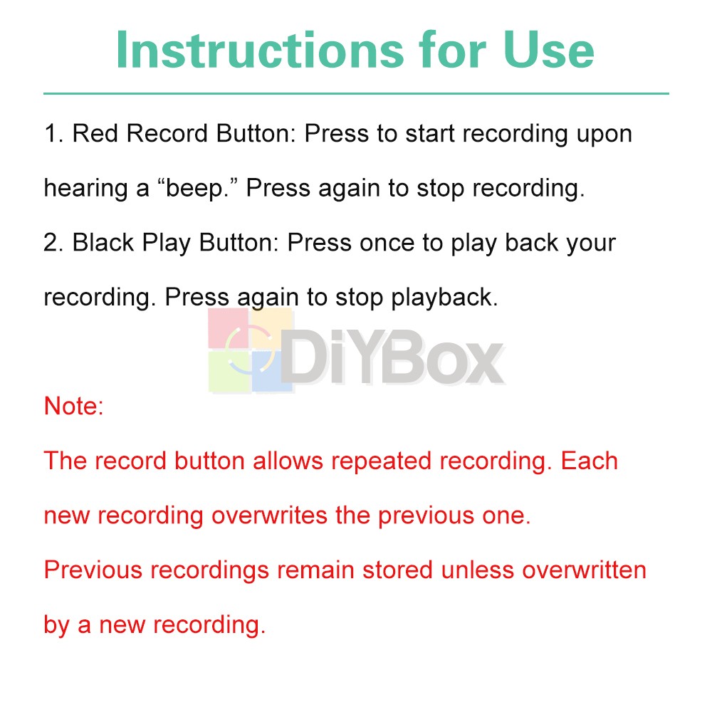 Dual-Button Recording Module 60-sec Voice Recorder DIY Electronic Greeting Card