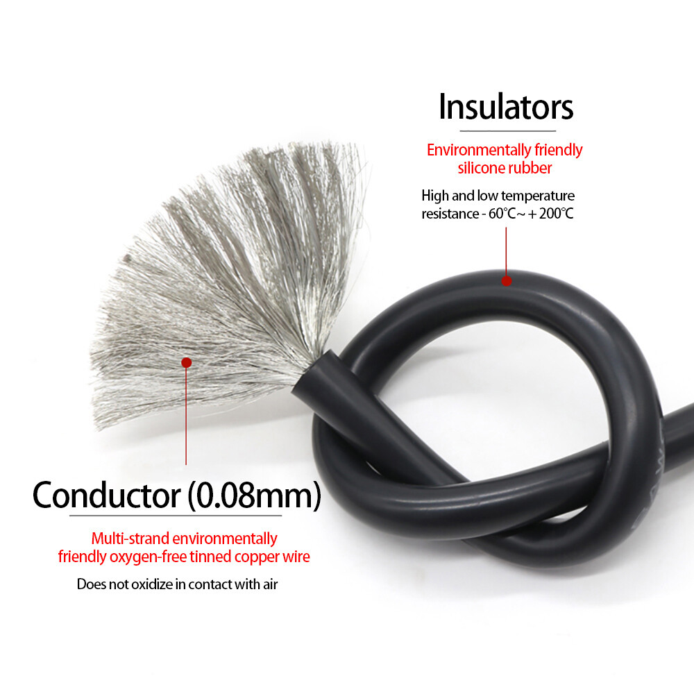 30AWG-18AWG High and Low Temperature Wire Flexible Soft Silicone Cable Resistant