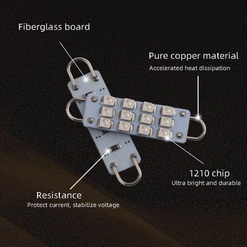 4x 44mm (1.73″) 12-SMD 1210/3528 Chip Rigid Loop Festoon LED Bulbs for Car Inter