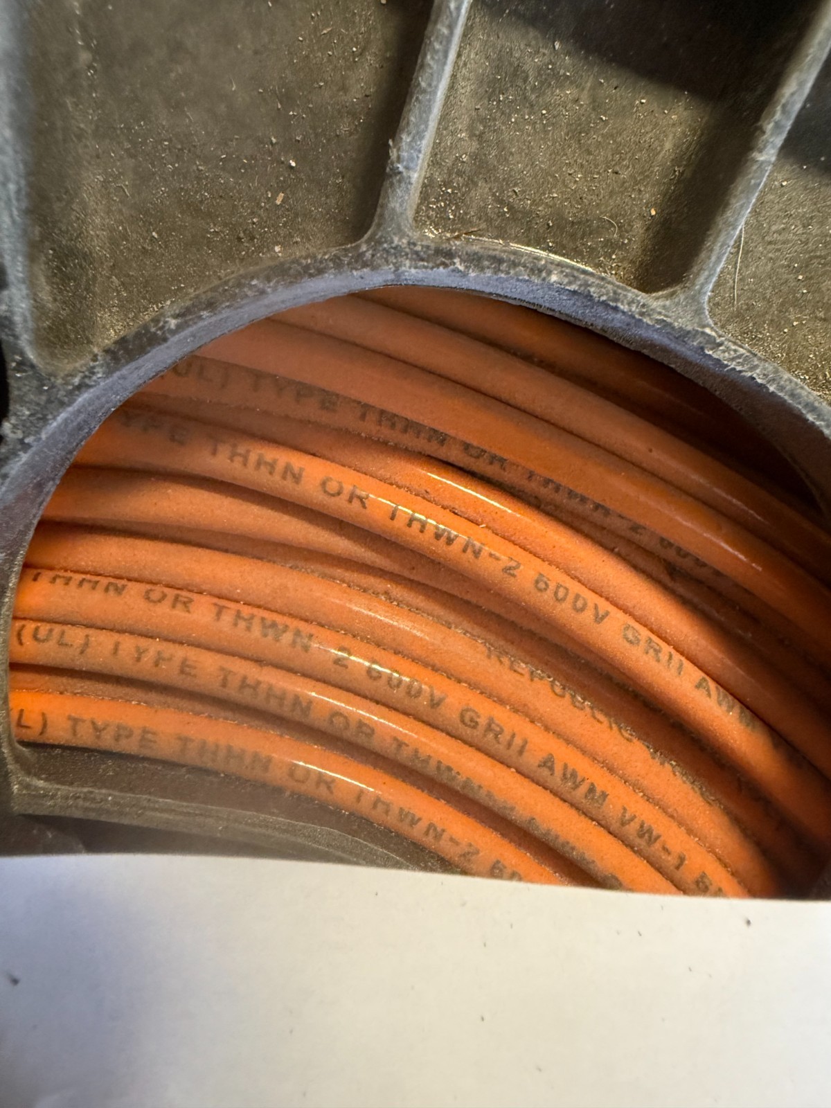 Republic Wire 10 THHN 2500′ REEL ORANGE SOLID Wire Spool E167614 BRAND NEW