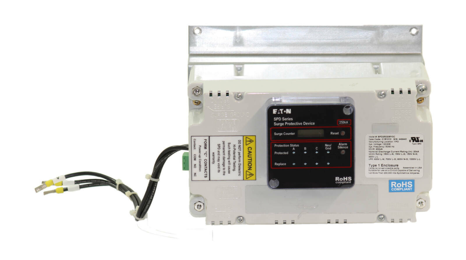 Eaton SPD250208Y3C Surge Protection Device 120/208V 250kA Internal Mount SPD
