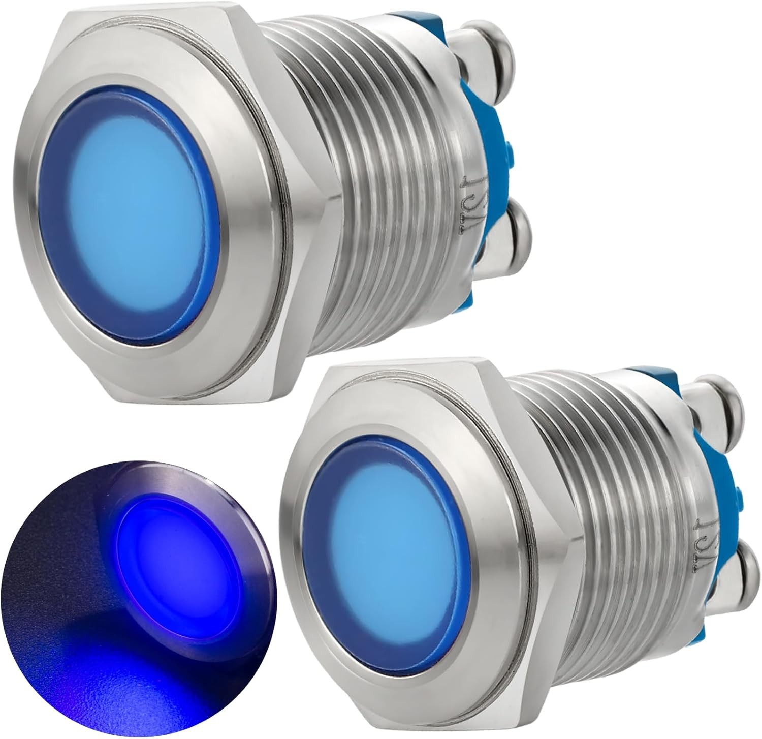 16mm Indicator Light LED AC DC 110V 120V 304 Stainless Steel Indicator Light