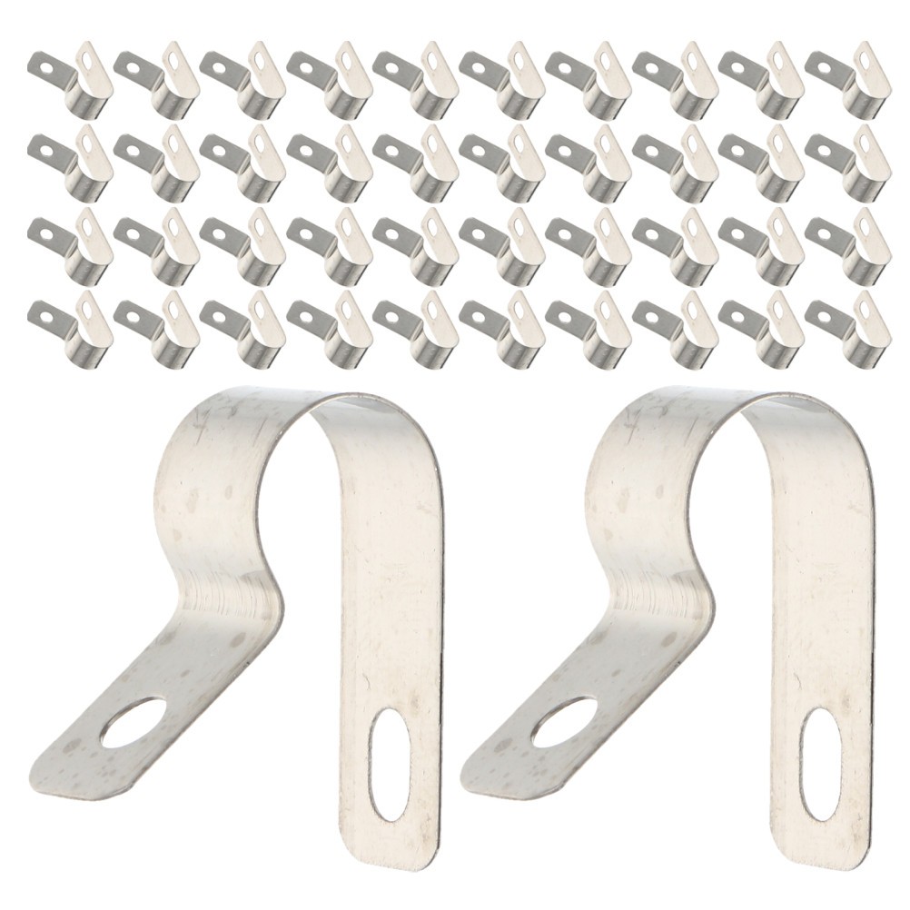 200Pcs Metal Wire Cable Clamps R Type Clips for Indoor Outdoor Electrical Wiring