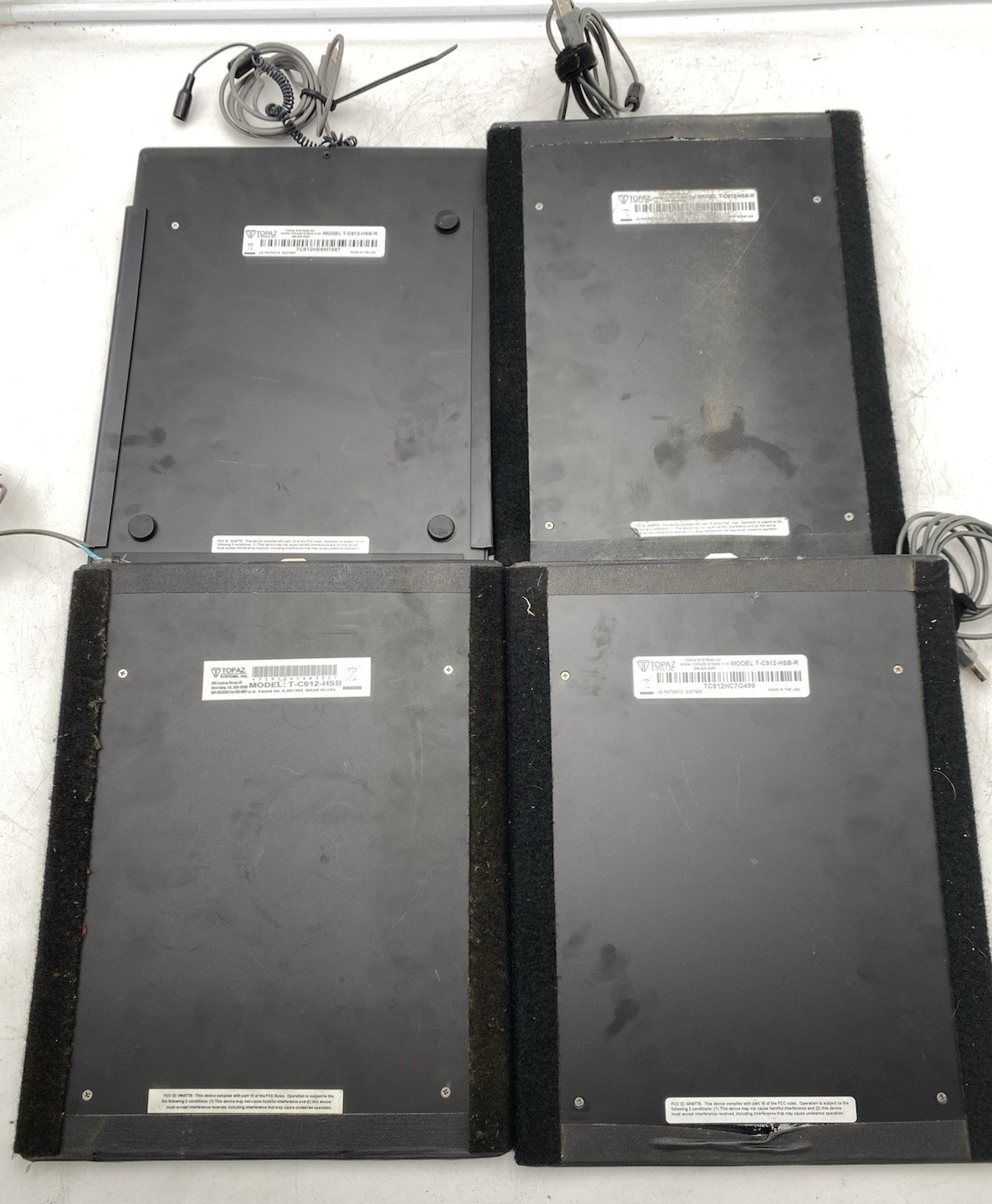 Lot of 4 Topaz Systems Electronic Clipboard 3x T-C912-HSB-R & 1x TC912HSBR