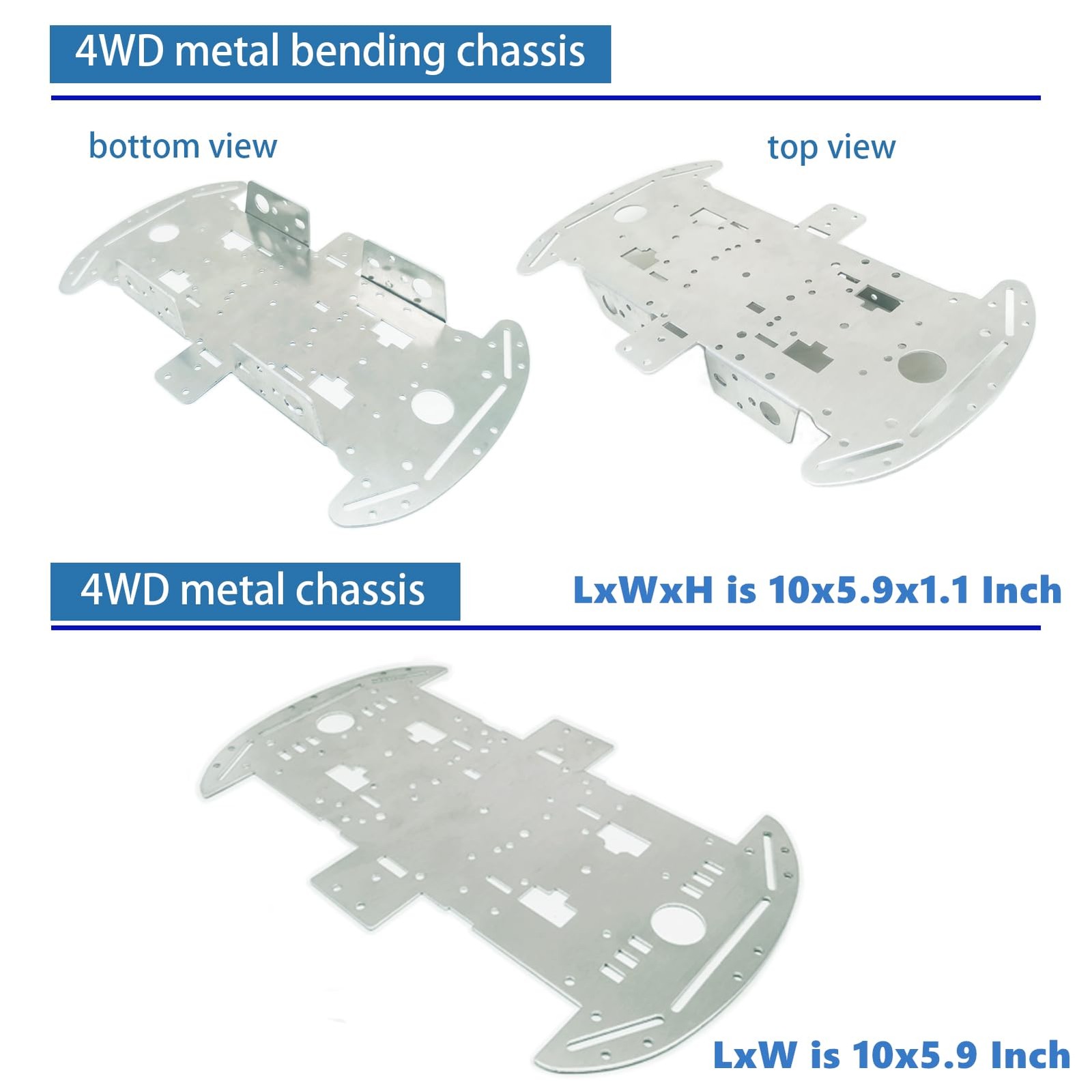 DIY Mecanum Wheel Robot Car Kit 4WD Metal Chassis With Encoder For Arduino