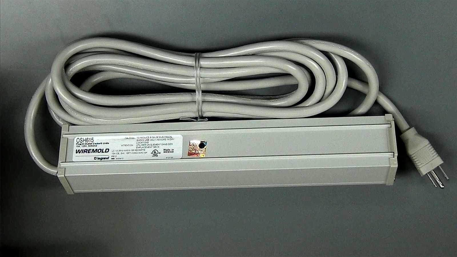 Legrand OSH615 OUTLET STRIP, 6 OUTLETS, 15 FT CORD, 115V