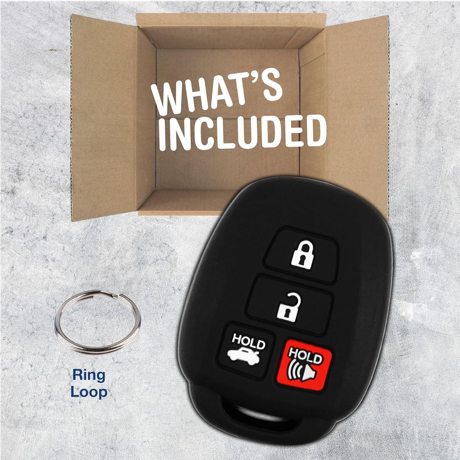 Silicone Key Fob Cover Replacement for 2012-2014 Camry Corolla Tacoma 4-1-Pack