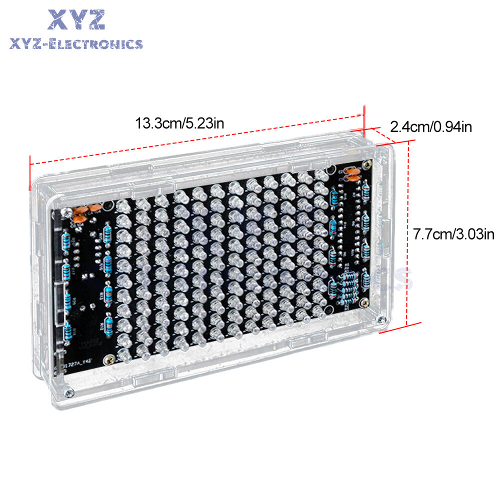 LED Music Spectrum Kit Voice Control Dynamic Dot Matrix Spectrum Screen DIY 5V