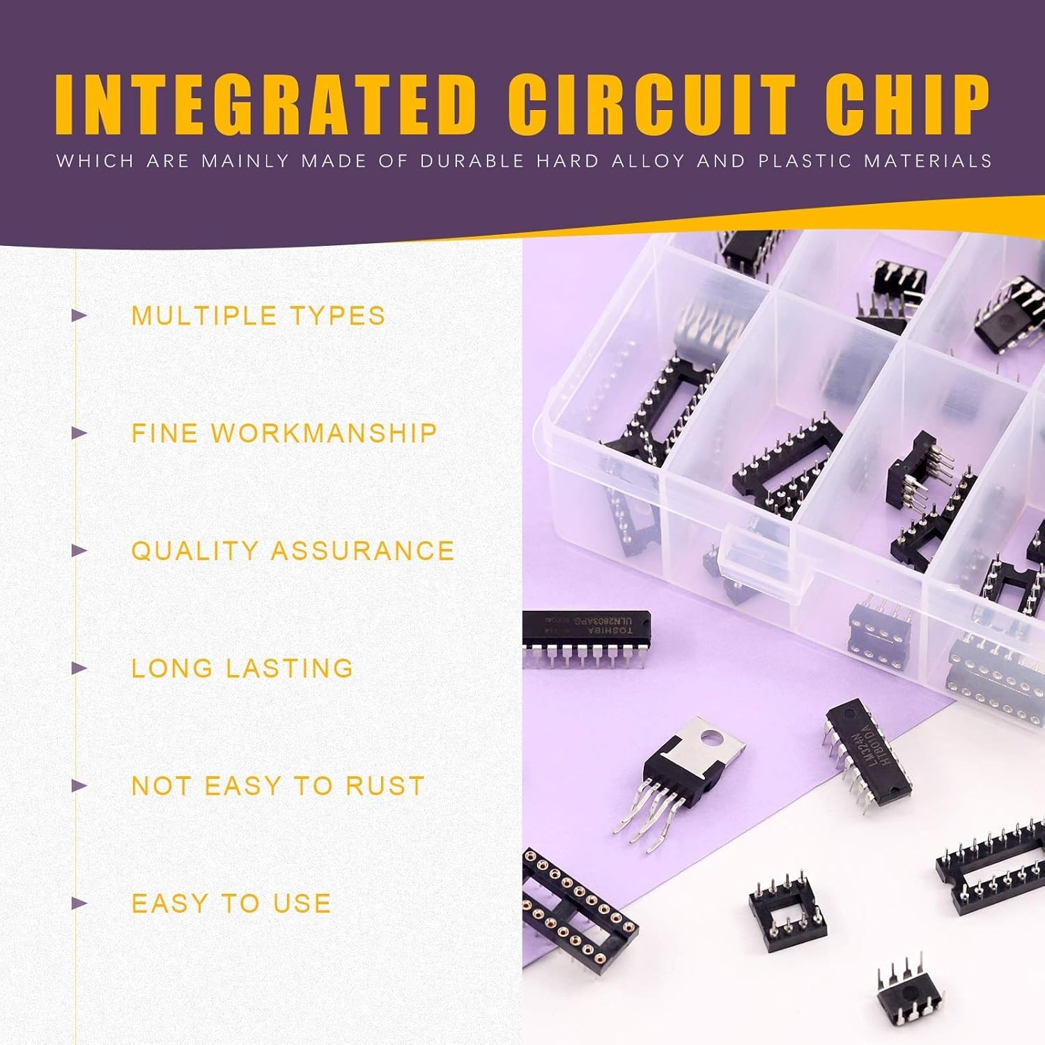 169 Pcs IC Chip Assortment Kit Includes Opamp Oscillator Pwm Timer Automotive…