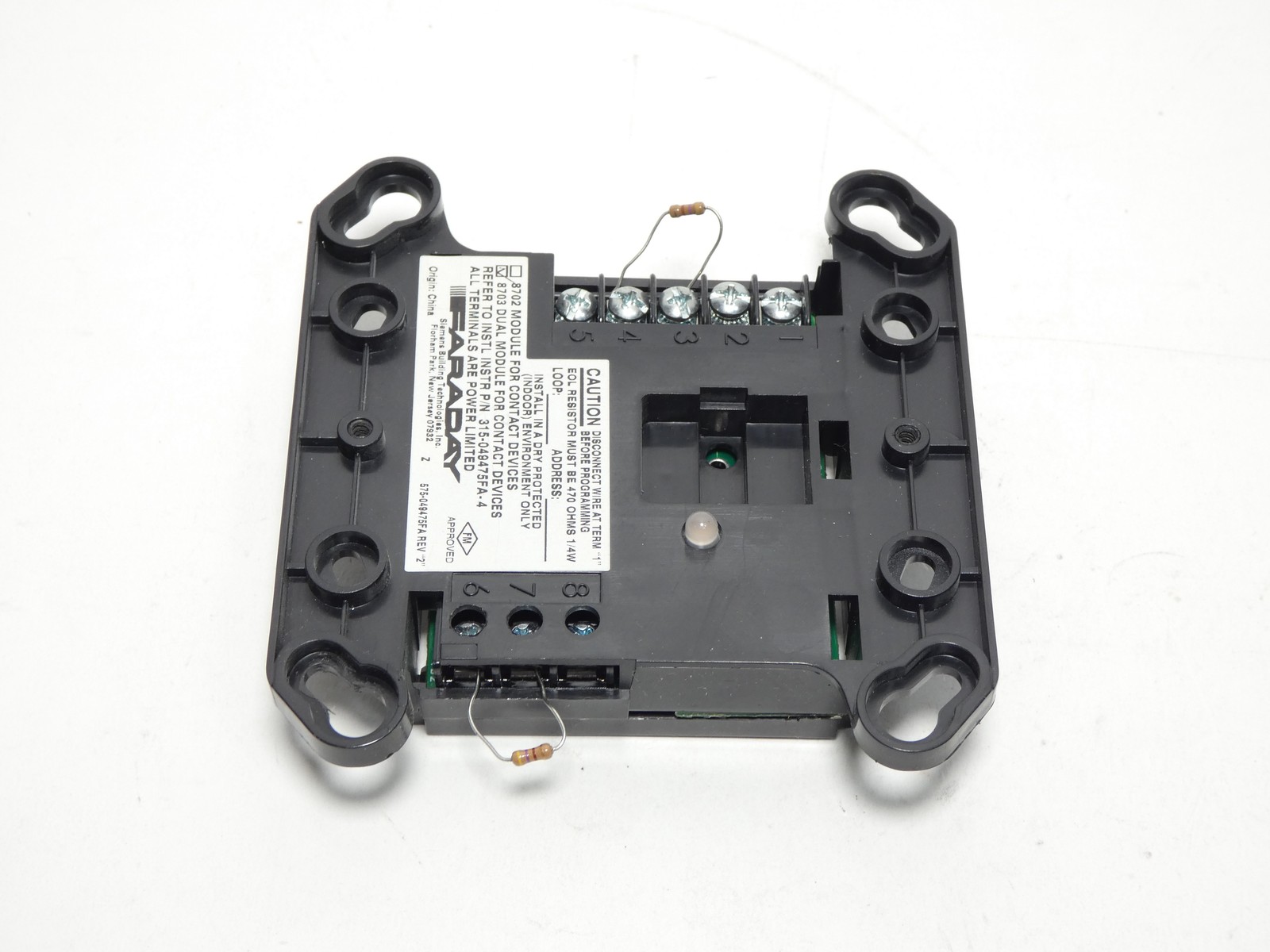 Siemens Faraday 8703 500-033360FA Dual-Input Interface Module Fire Alarm – NE…