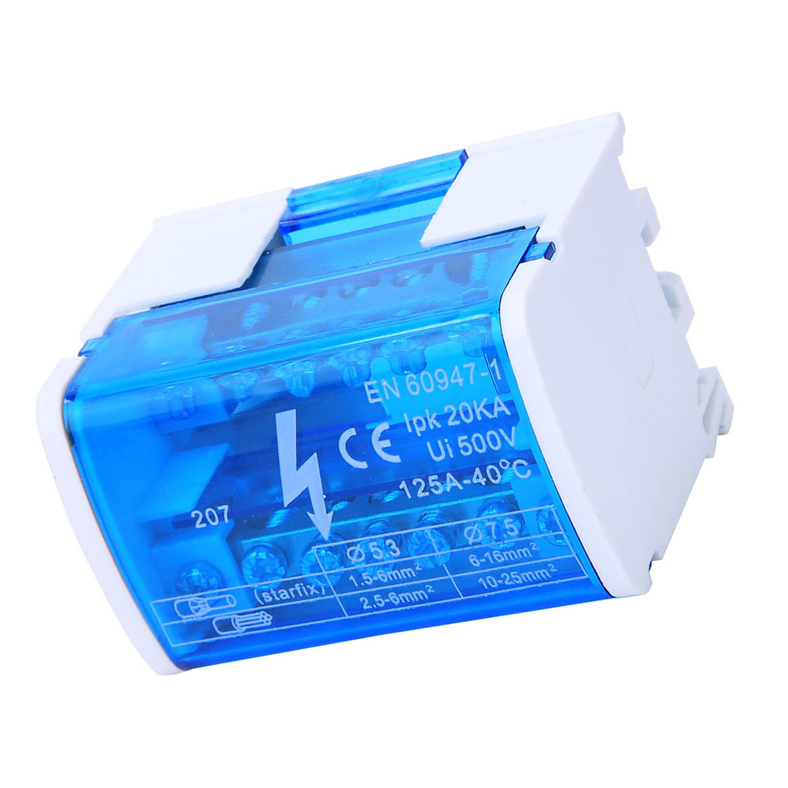 ­Terminal Distribution Box Din Rail 2-Level Single Phase With Transparent Dust