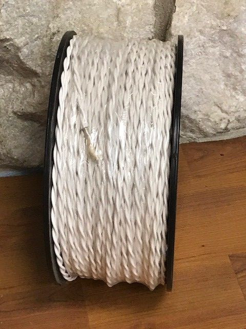 16AWG SOLID BC 2/COND .030″ PERIMETER WIRE WHITE/WHITE- 450 FT MADE IN USA