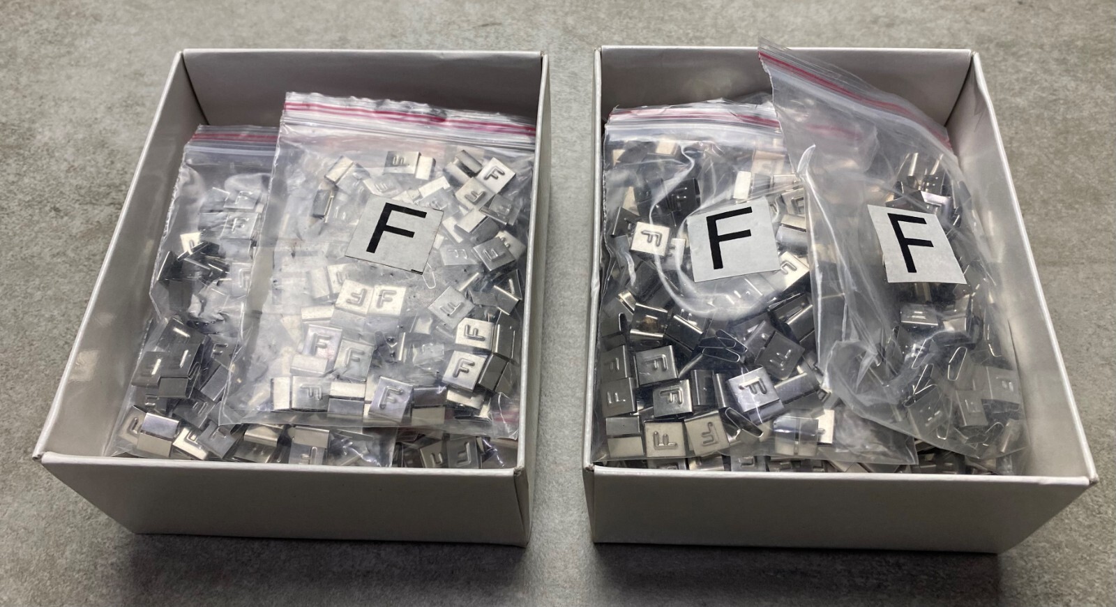 HAYATA ID-F, Stainless Steel Cable Marker 316SS, Symbol “F” , 100 Pc’s Pkt