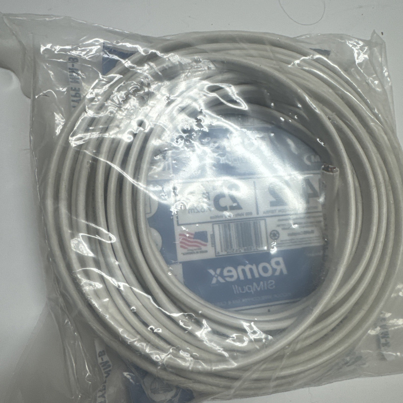 Romex-28827421 NMB W/G Wire, 25′ 14/2 – White – 25 Foot Southwire