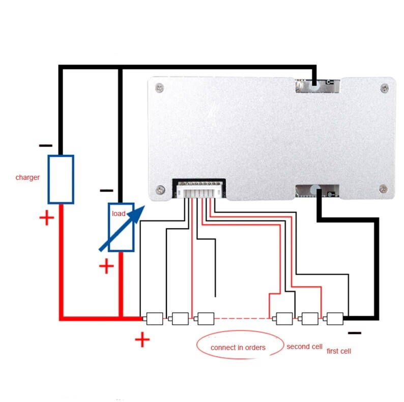 7S 30A 24V Li-ion Lipo Lithium 18650 Battery Power Protection Board with Balance