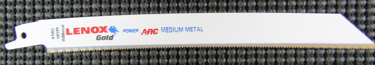 LENOX 21070818GR 8″ 18TPI MEDIUM METAL RECIPROCATING SAW BLADE – LOT OF 3