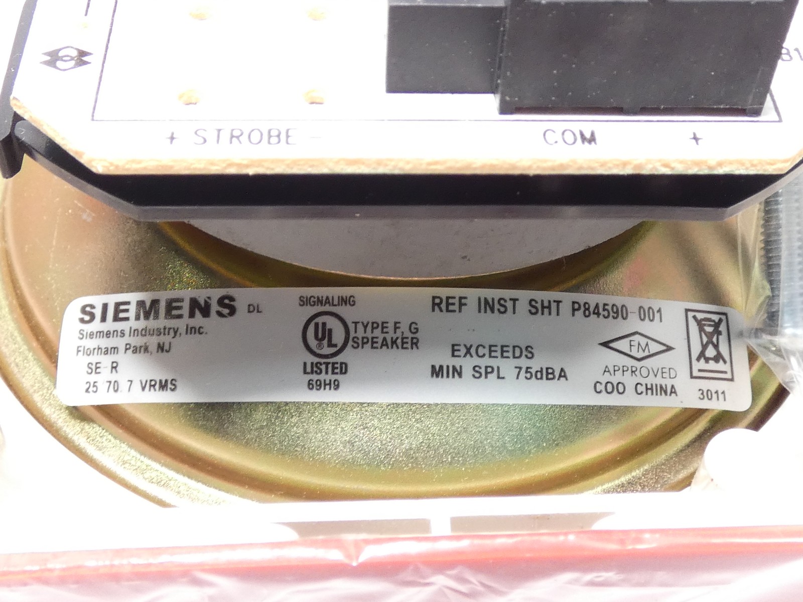 Siemens 500-636029 SE-R Red Wall-Mount Fire Alarm Speaker 135747 – NEW Surplus!