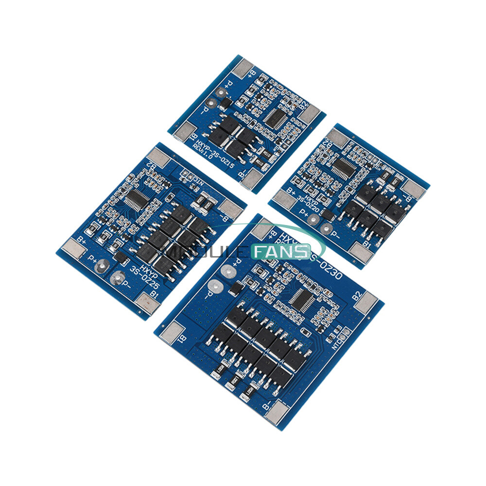 3S 12V 15/20/25/30A 18650 Li-ion Battery Charging Protection Board with Balance