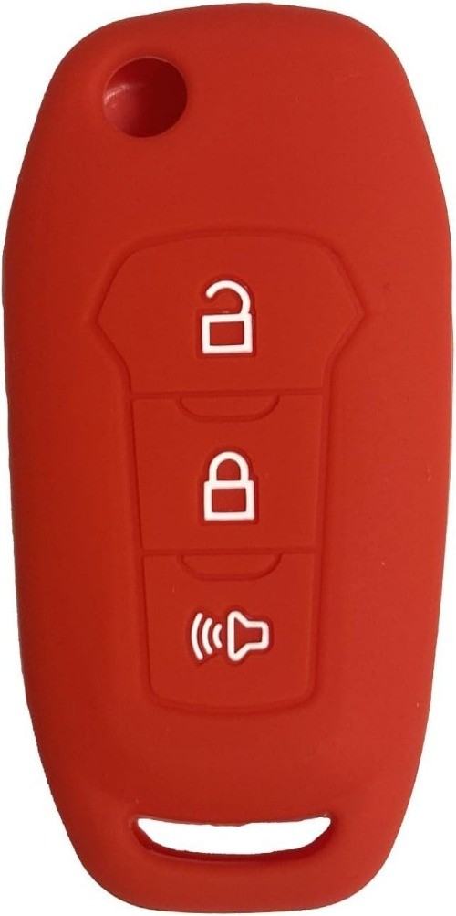 3-Button Remote Key Fob Cover Protector for 2016-2024 Model Year, C Color: Red