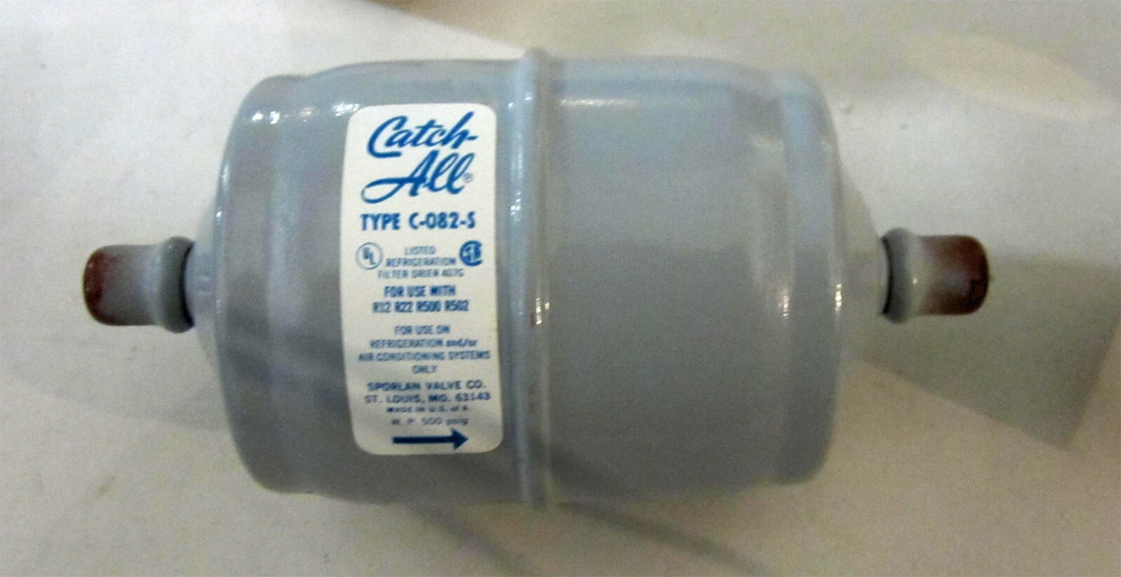 Sporlan 1/4″ ODF Solder Filter Driver, Model C-082-S, “Catch-All” – New