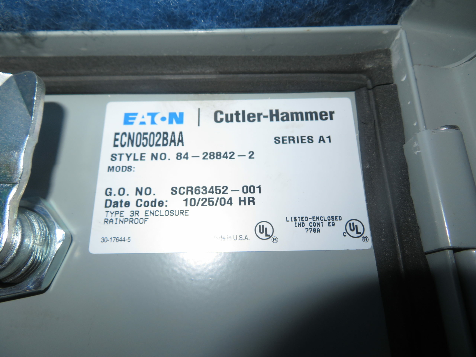 Cutler Hammer ECN0502BAA Motor Starter Enclosure + 1 Year Warranty