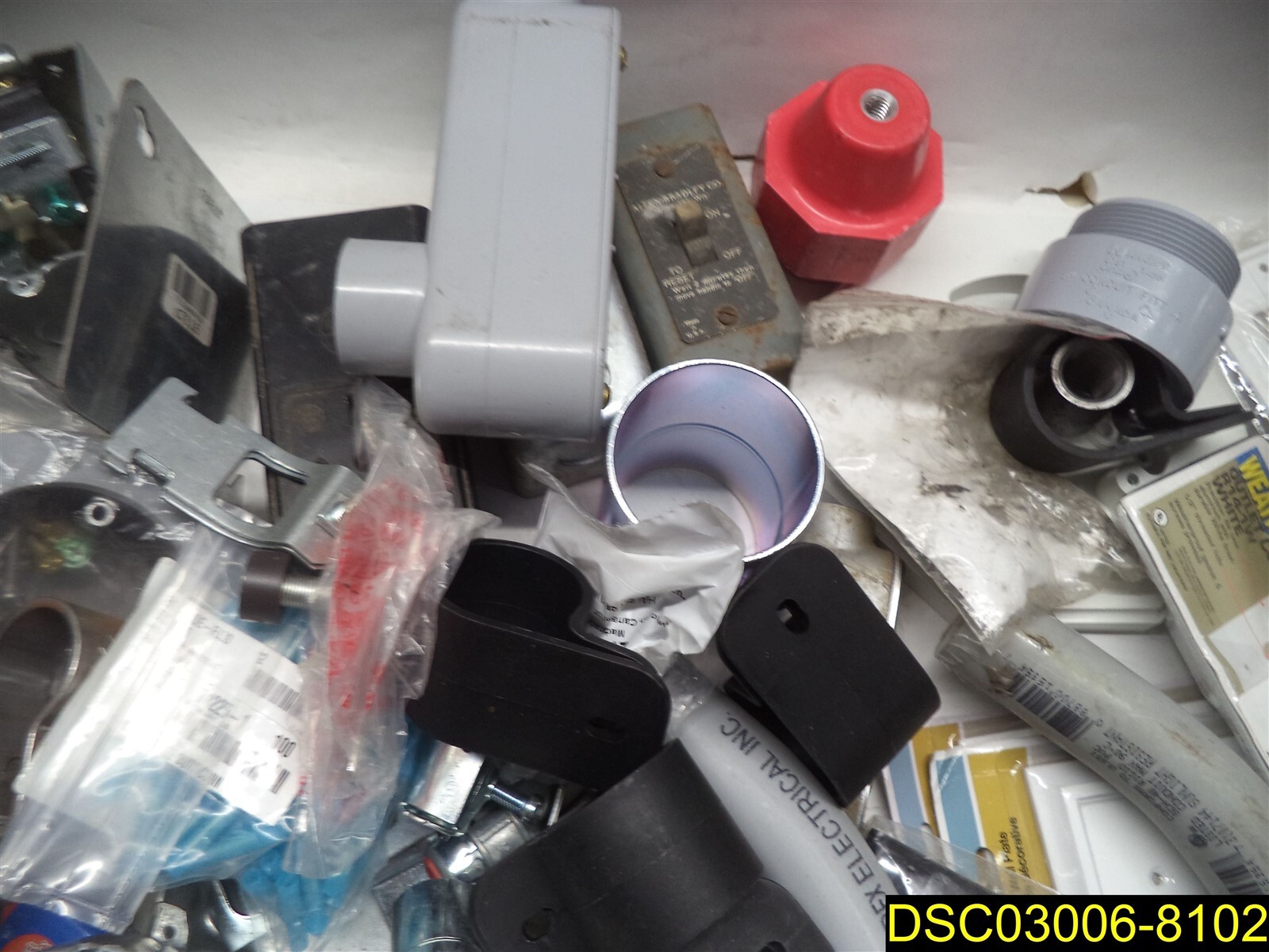 Mixed Lot of 126 Electrical Supplies, Fittings, Boxes, Conduit, Fuses & more