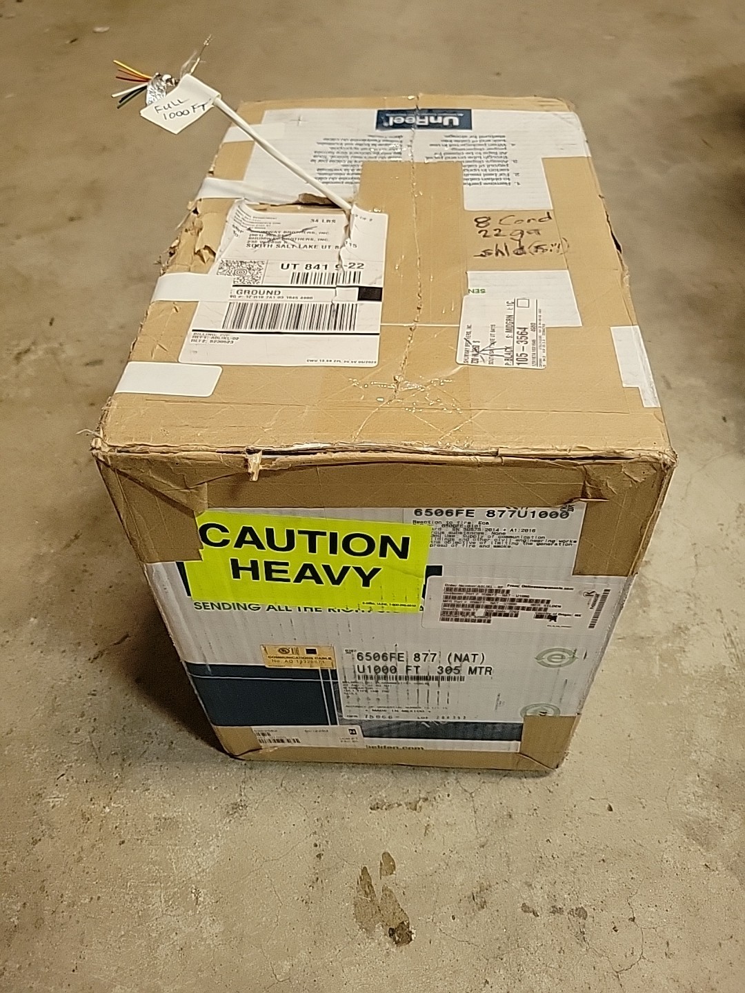 BELDEN 6506FE 1000ft Feeder Pack Box Still Full 1000ft 8 Cond 22 Ga Shielded