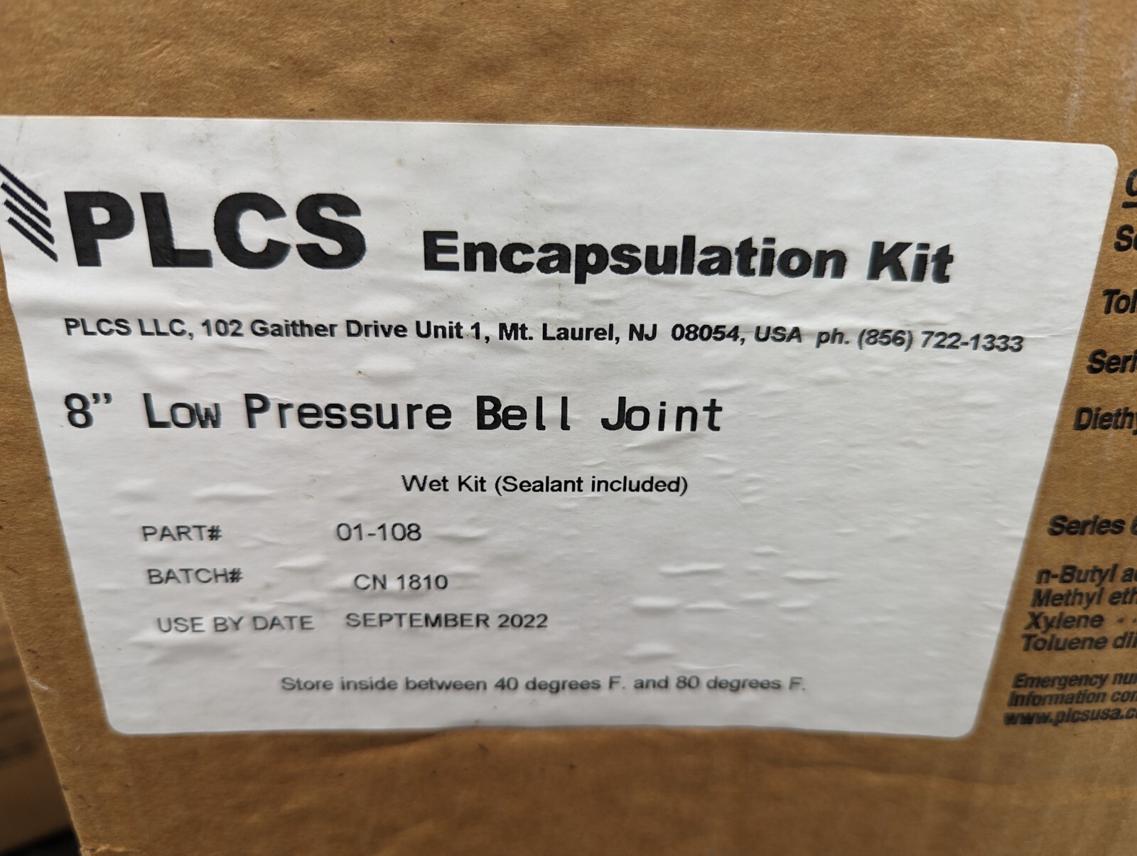 PLCS Encapsulation Kit 01-108 Bell Joint Pipe Solar and Electronics ?