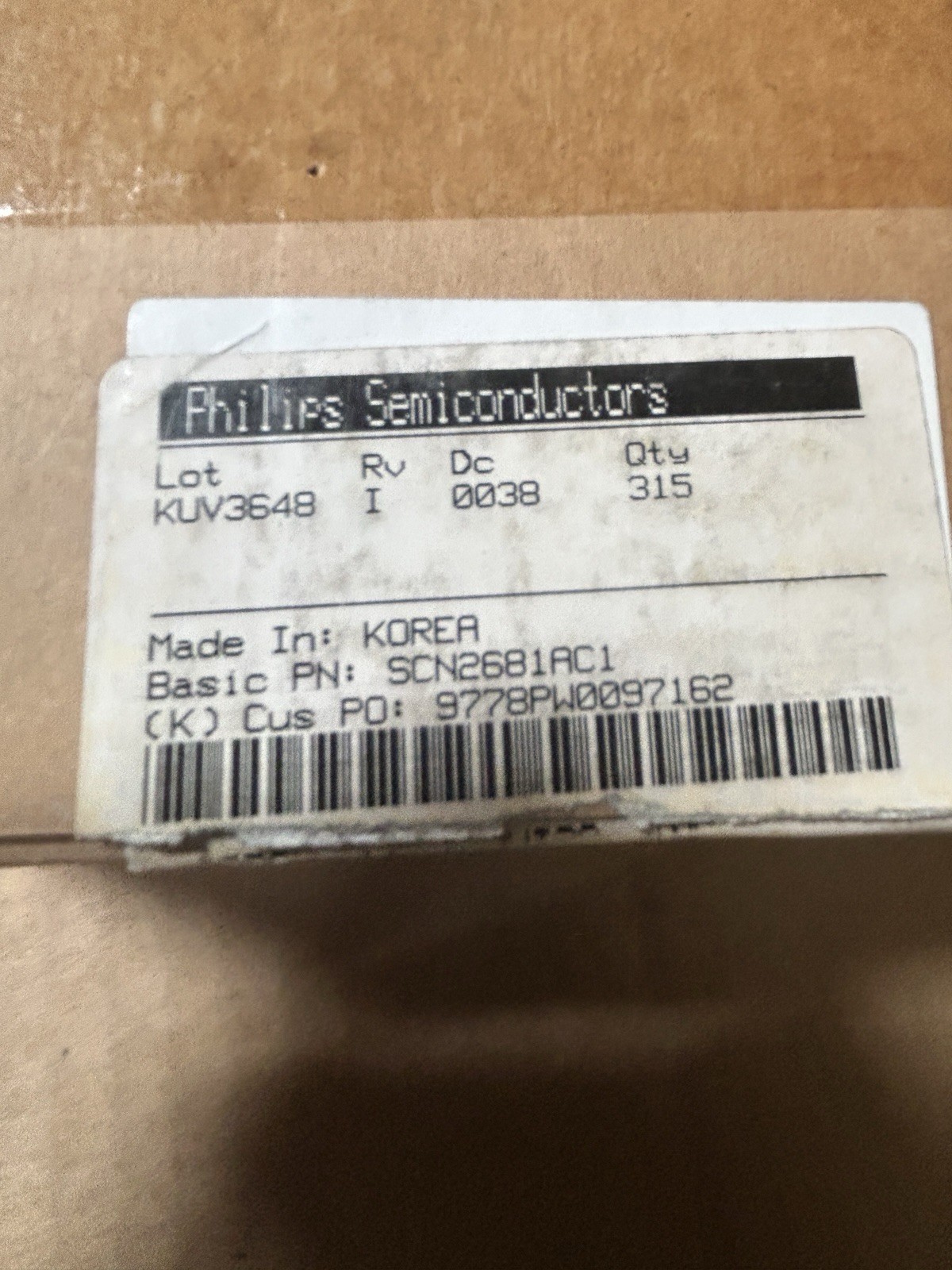 315 PHILLIPS SCN2681AC1N24 – Dual asynchronous receiver/transmitter (DUART)NEW