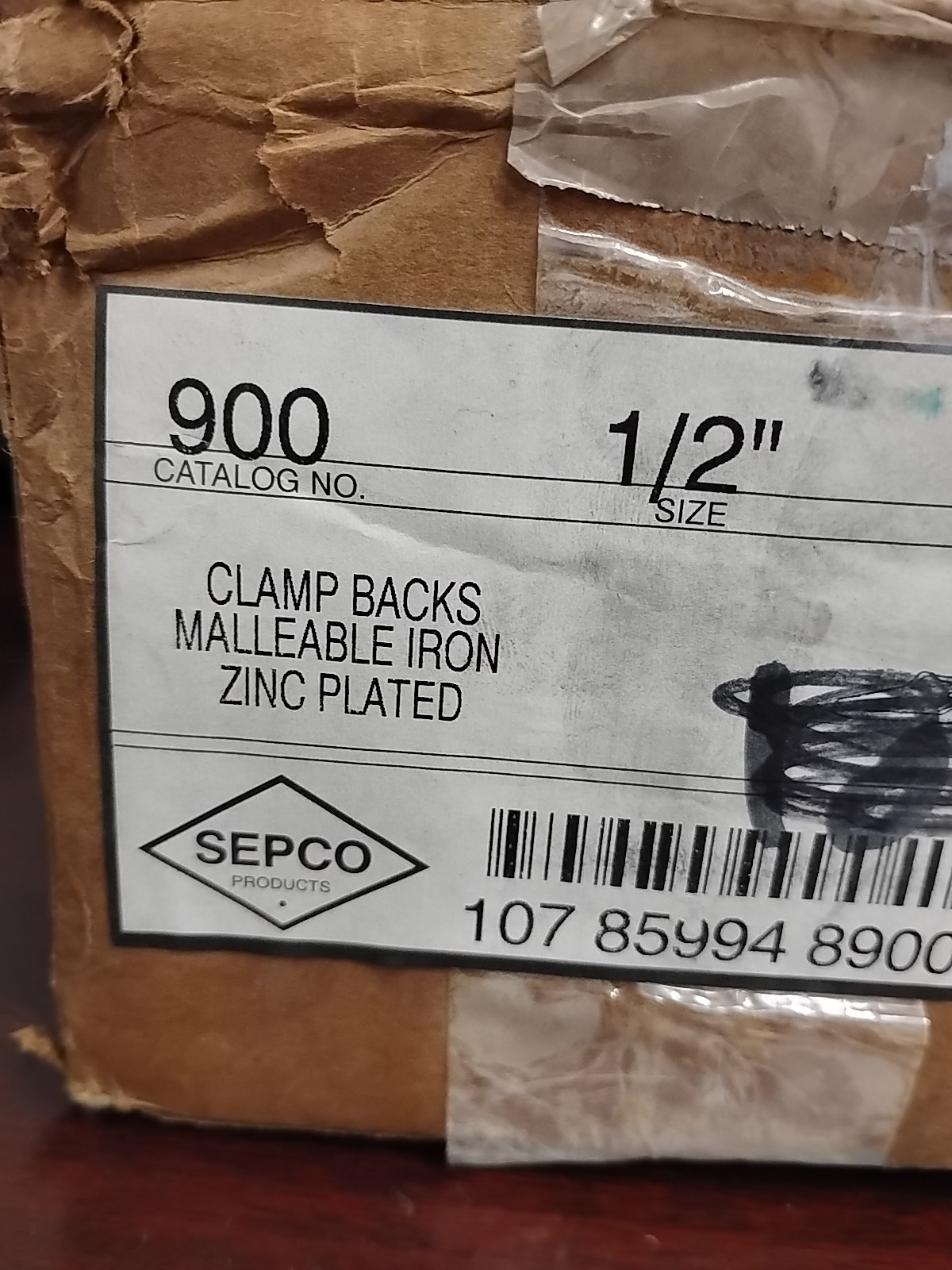 SEPCO 900 1/2″, Malleable Iron Zinc Plated Clamp Back Spacers. Lot of 90. New.