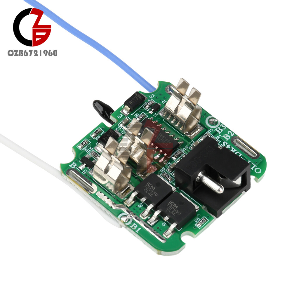 4S 16.8V 30A 18650 Li-ion Battery Protection Board BMS Dual MOS for Power Tool