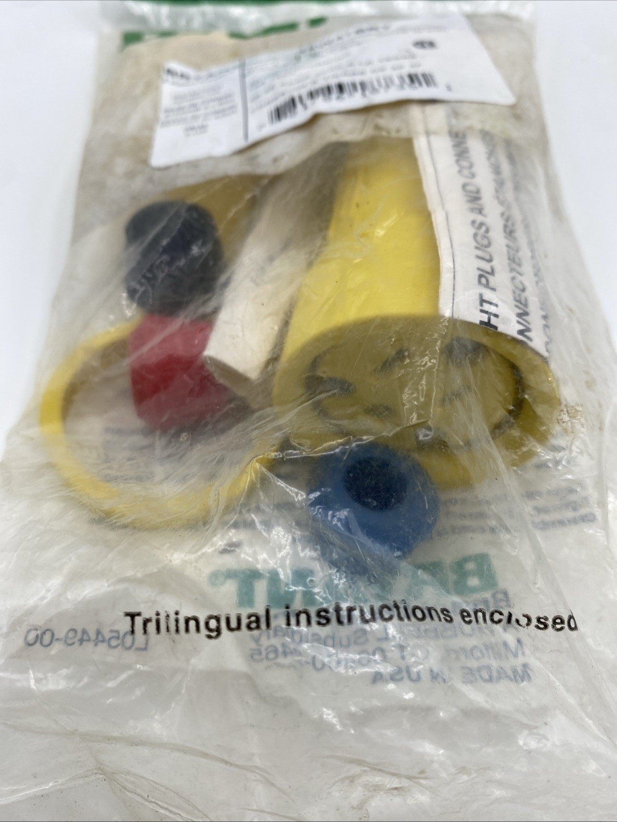 Hubbell Bryant 15W47 Water Tight Plug NEMA 5-15R Female 15A 125V 2P 3W Sealed